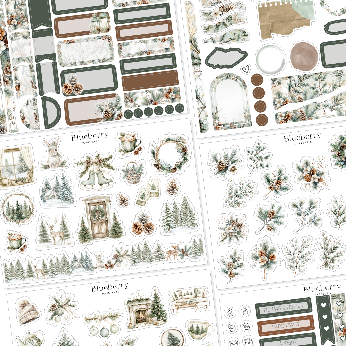 Collection d'autocollants Boréal