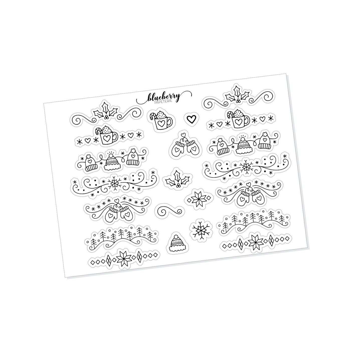 Winter Ornaments Stickers - Clear