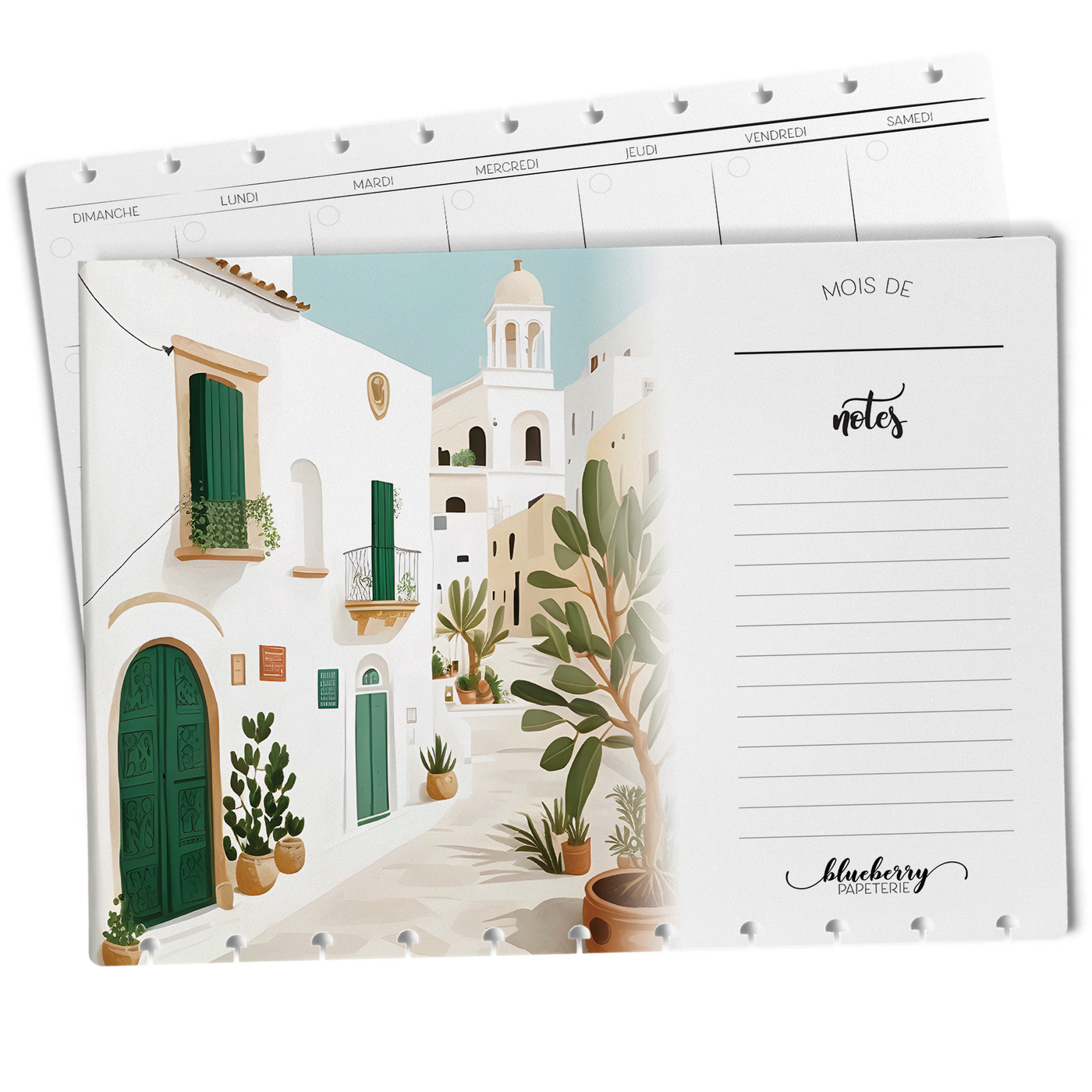 Individual inserts for wall calendar - World scenes