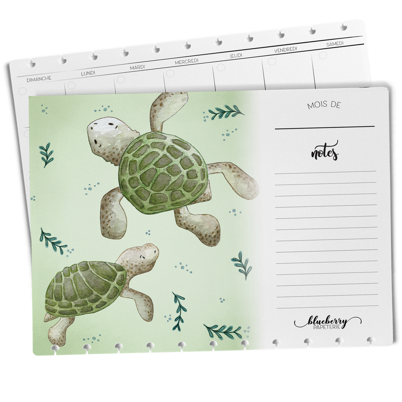 Individual insert for wall calendar - Cute animals