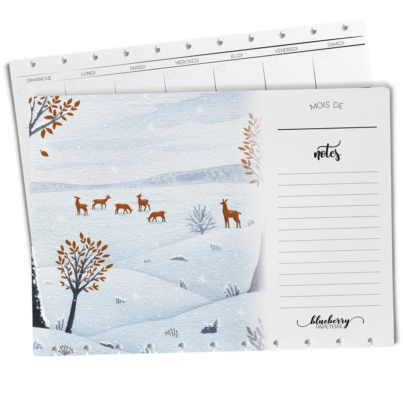 Individual insert for wall calendar - Watercolor landscapes