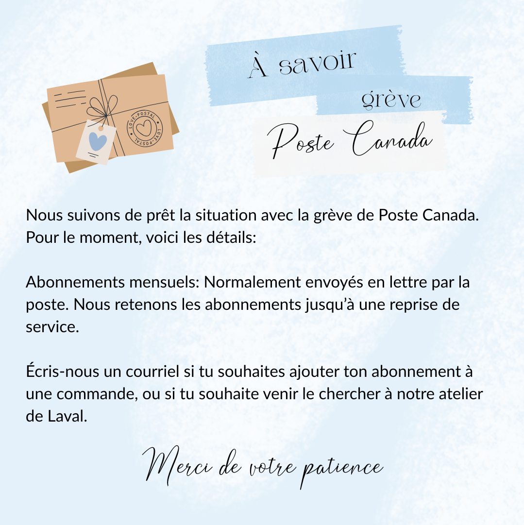 Monthly sticker subscription-french