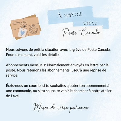 Monthly sticker subscription-french