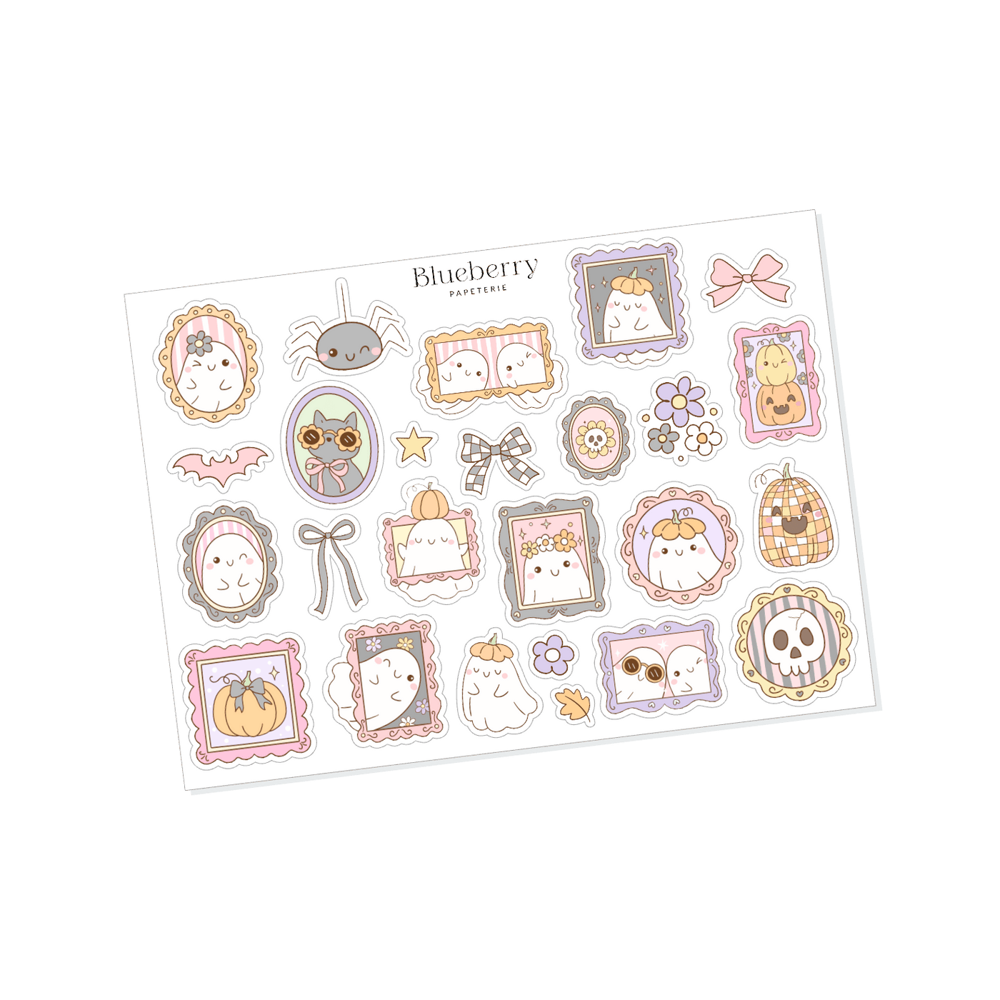Autocollants - Fantômes groovy - Transparent - Blueberry Papeterie