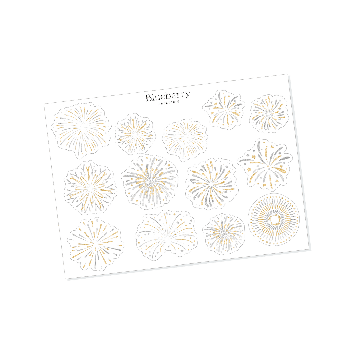 Autocollants Feux d'artifice - Transparent - Blueberry Papeterie