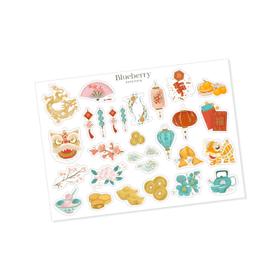 Autocollants Nouvel an lunaire - Blueberry Papeterie