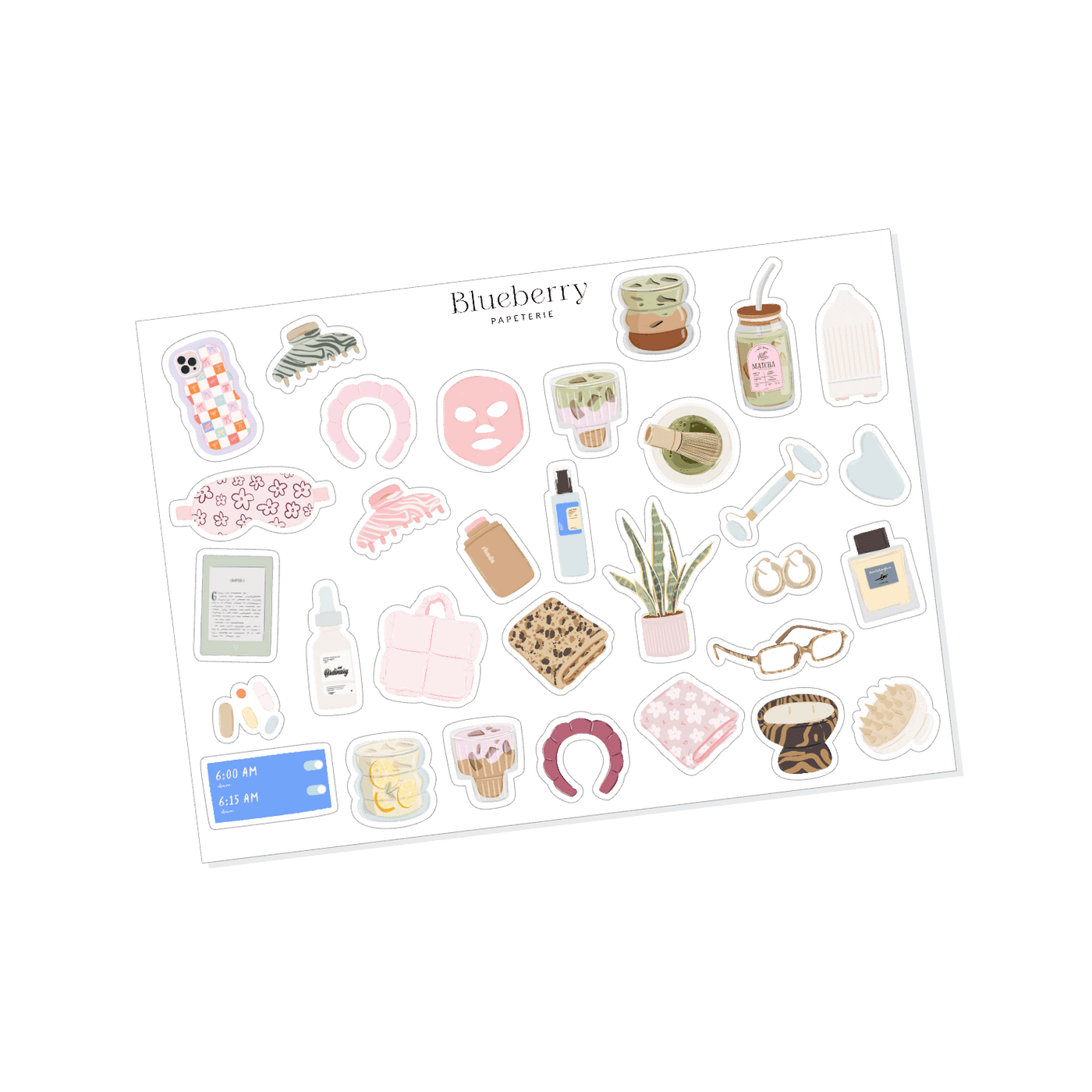 Autocollants Parcours bien - être - Blueberry Papeterie