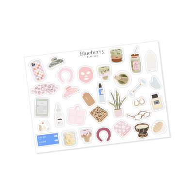 Autocollants Parcours bien - être - Blueberry Papeterie