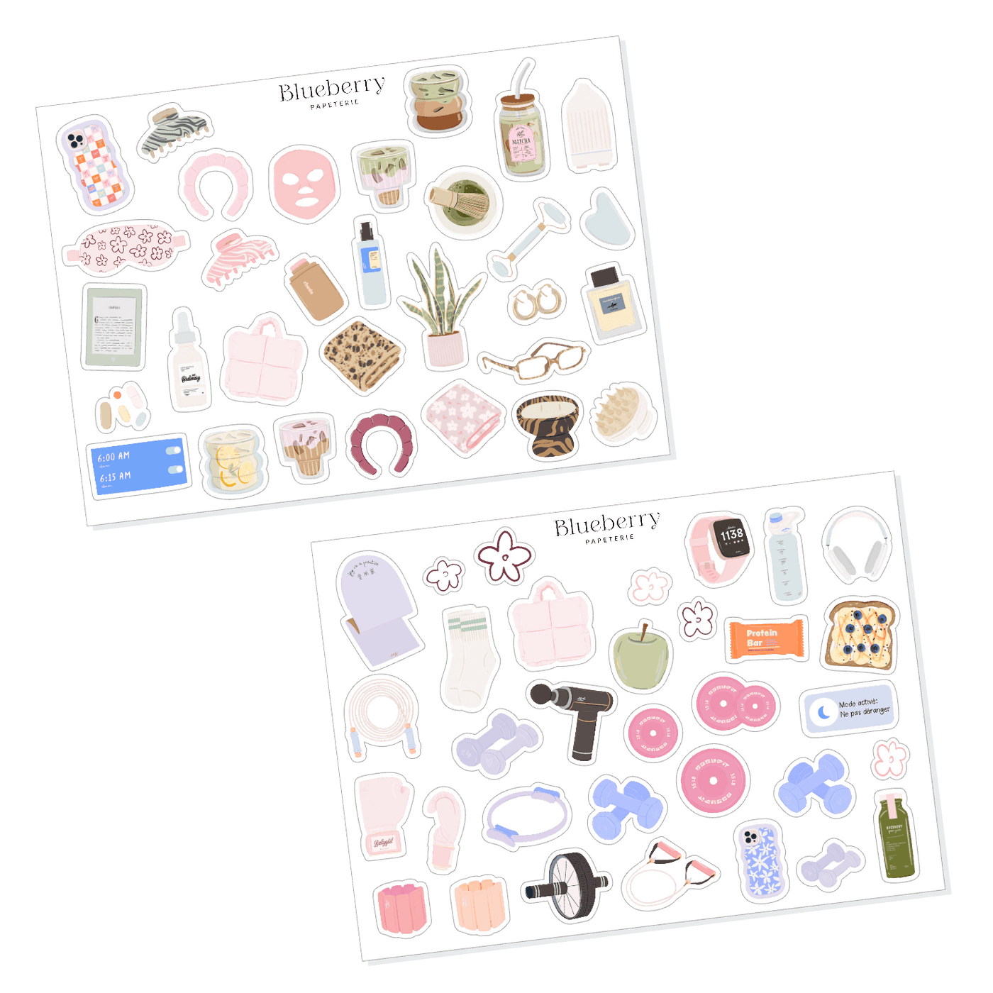 Autocollants Parcours bien - être - Blueberry Papeterie