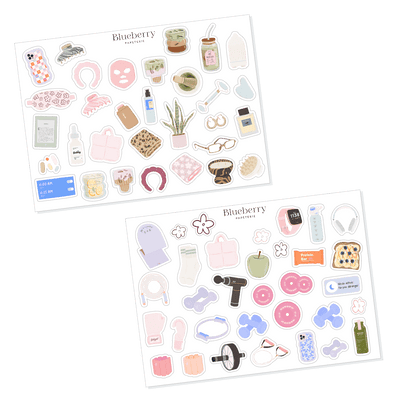 Autocollants Parcours bien - être - Blueberry Papeterie