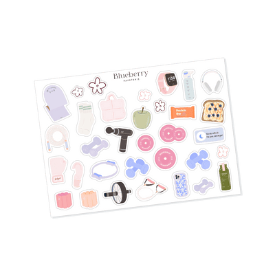 Autocollants Parcours bien - être - Blueberry Papeterie
