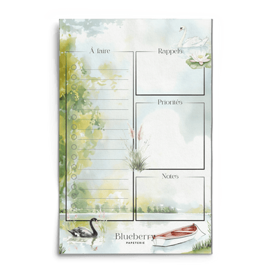 Bloc note Au bord du lac - Blueberry Papeterie
