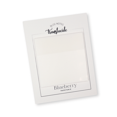 Bloc notes autocollant translucide - Blanc - Blueberry Papeterie
