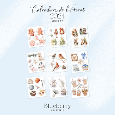 Calendrier de l'Avent - Blueberry Papeterie