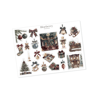 Collection d'autocollants Élegantes traditions - Blueberry Papeterie