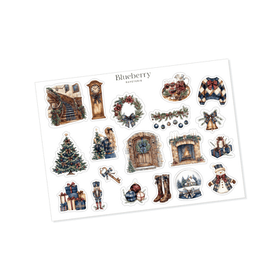 Collection d'autocollants Élegantes traditions - Blueberry Papeterie