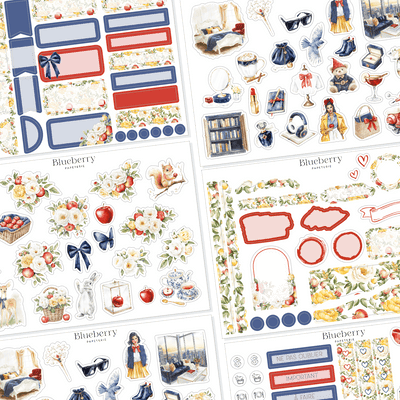 Collection d'autocollants Princesse Blanche comme neige - Blueberry Papeterie