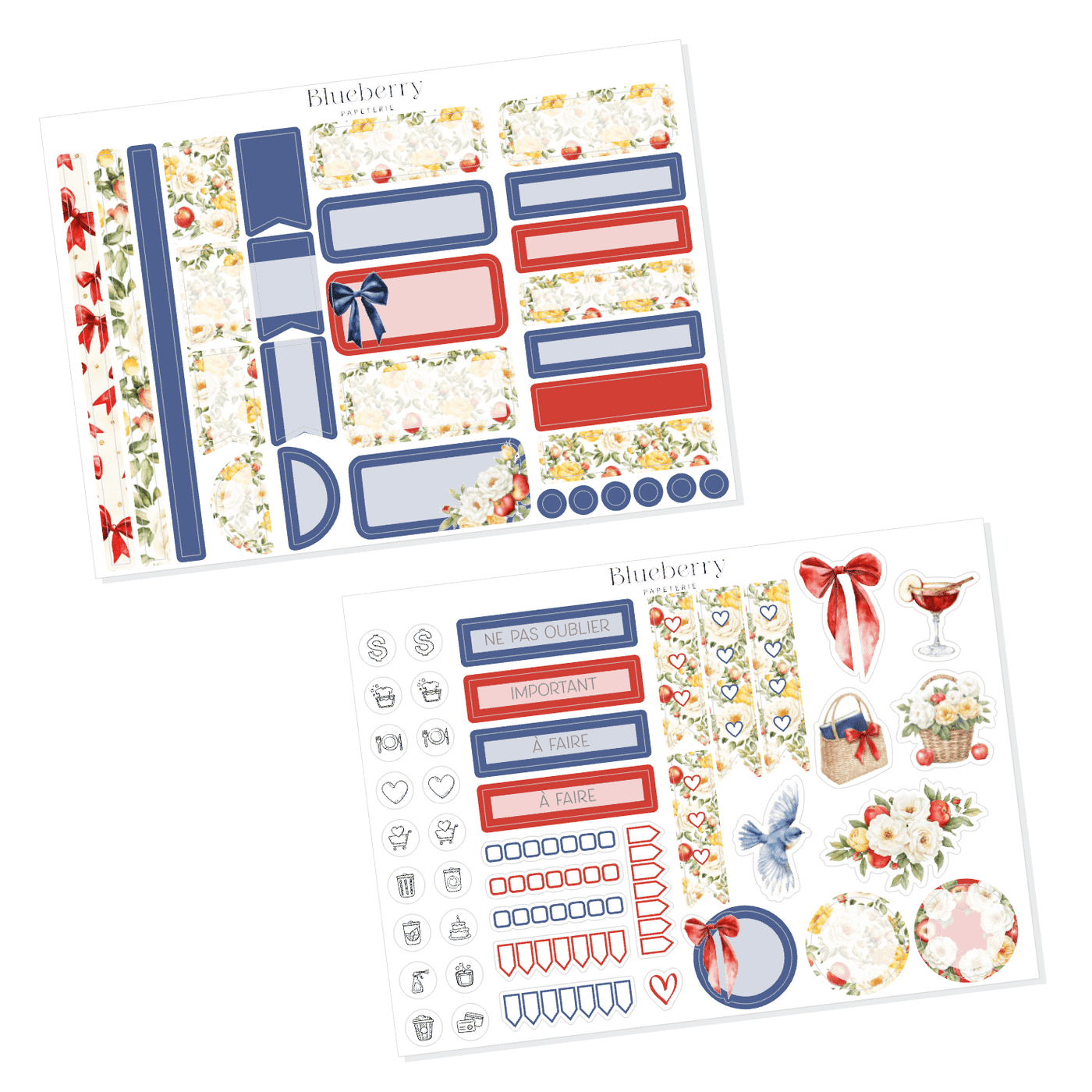 Collection d'autocollants Princesse Blanche comme neige - Blueberry Papeterie