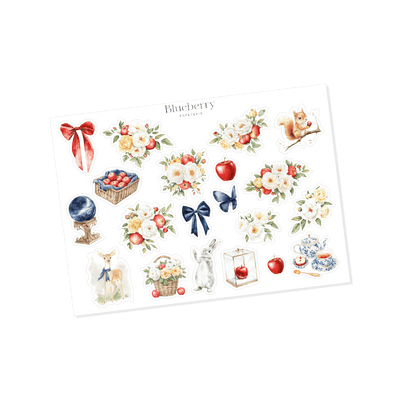 Collection d'autocollants Princesse Blanche comme neige - Blueberry Papeterie