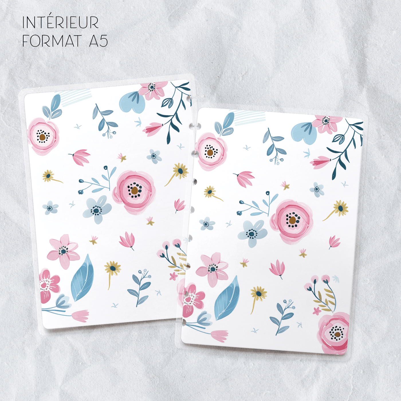 Couverture plastifiée format A5 - Blueberry Papeterie