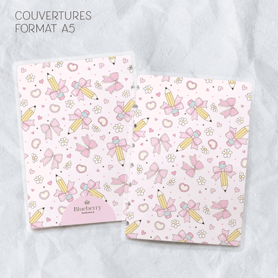 Couverture plastifiée format A5 - Blueberry Papeterie