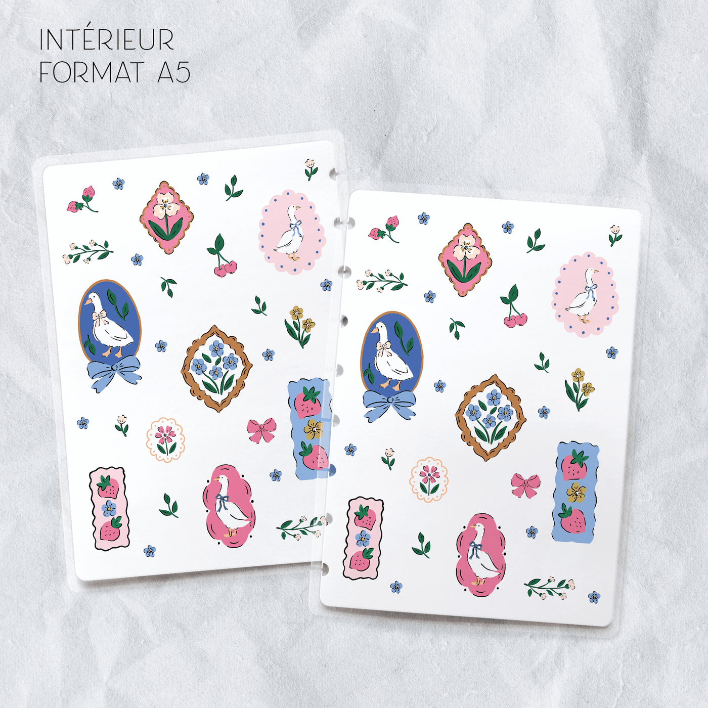 Couverture plastifiée format A5 - Blueberry Papeterie