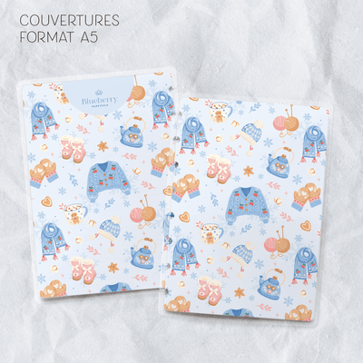 Couverture plastifiée format A5 - Blueberry Papeterie