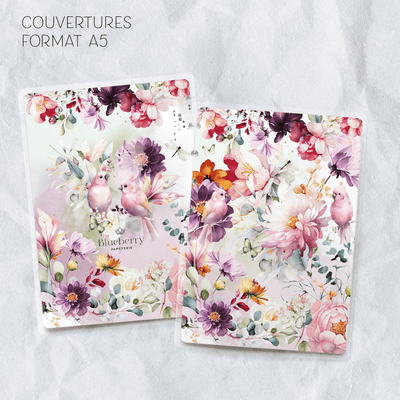 Couverture plastifiée format A5 - Blueberry Papeterie