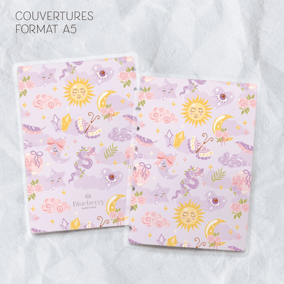 Couverture plastifiée format A5 - Blueberry Papeterie