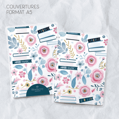 Couverture plastifiée format A5 - Blueberry Papeterie