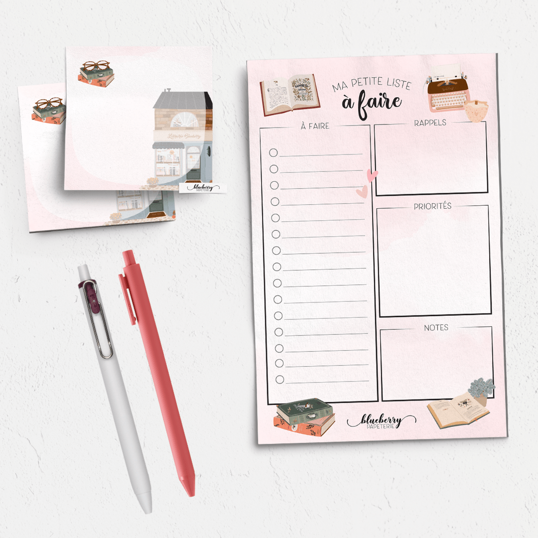 Ensemble cadeau Librairie Blueberry - Blueberry Papeterie