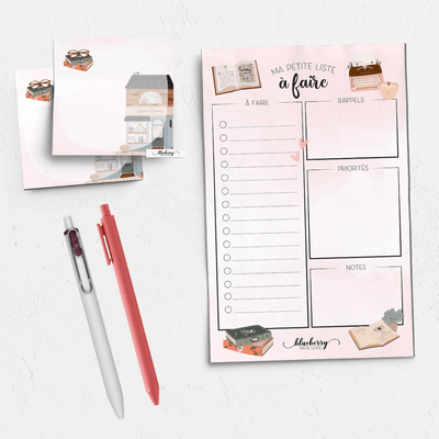 Ensemble cadeau Librairie Blueberry - Blueberry Papeterie