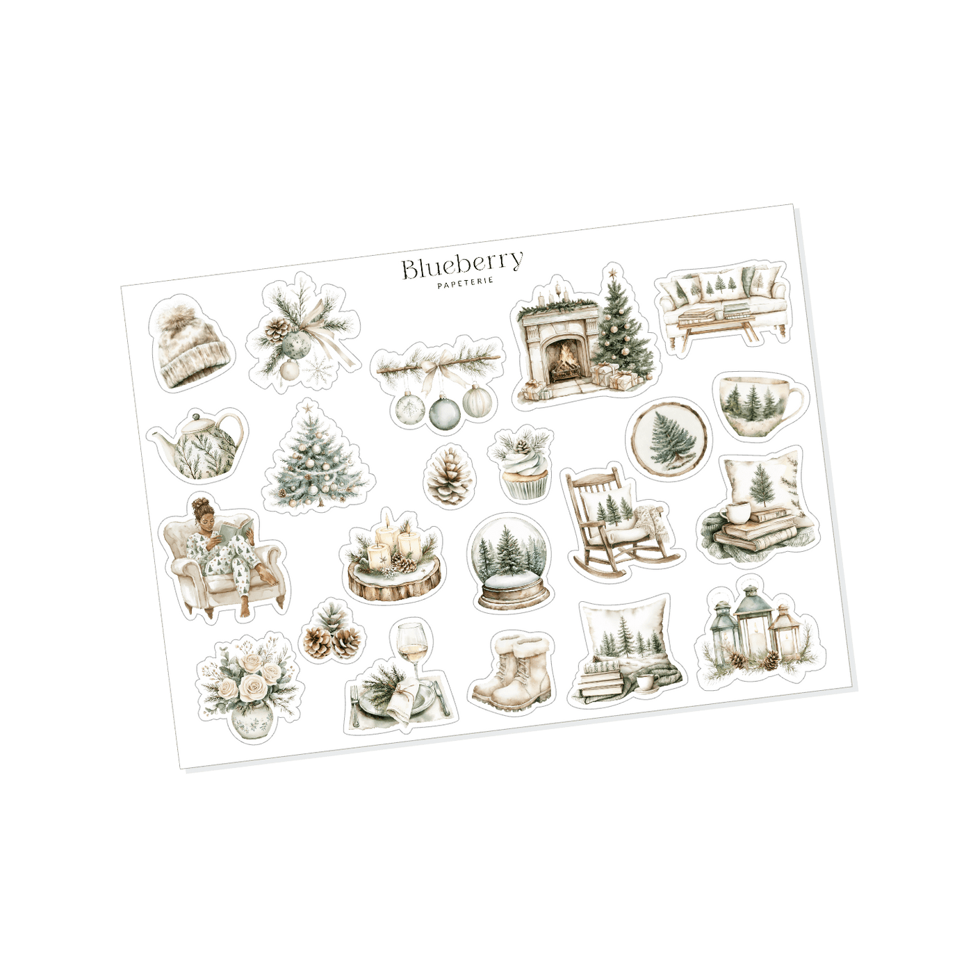 Ensemble thématique - Collection Boréal - Blueberry Papeterie