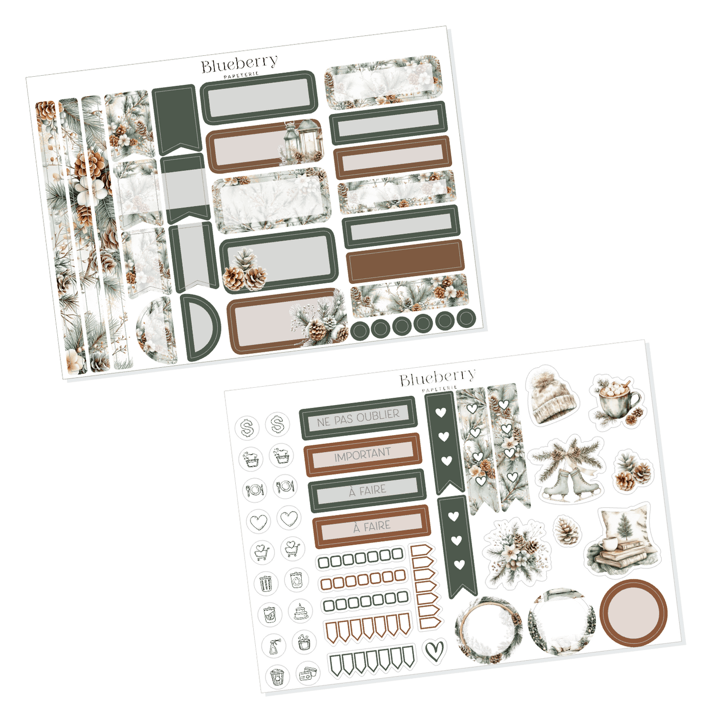 Ensemble thématique - Collection Boréal - Blueberry Papeterie