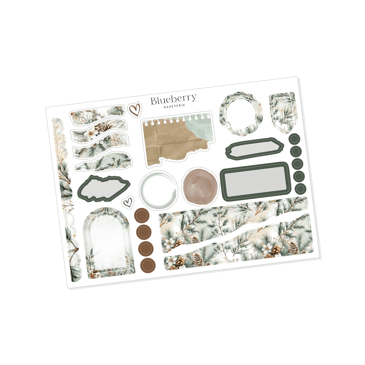 Ensemble thématique - Collection Boréal - Blueberry Papeterie
