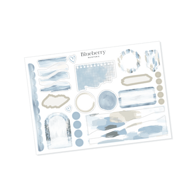 Ensemble thématique - Collection Fleurs de givre - Blueberry Papeterie