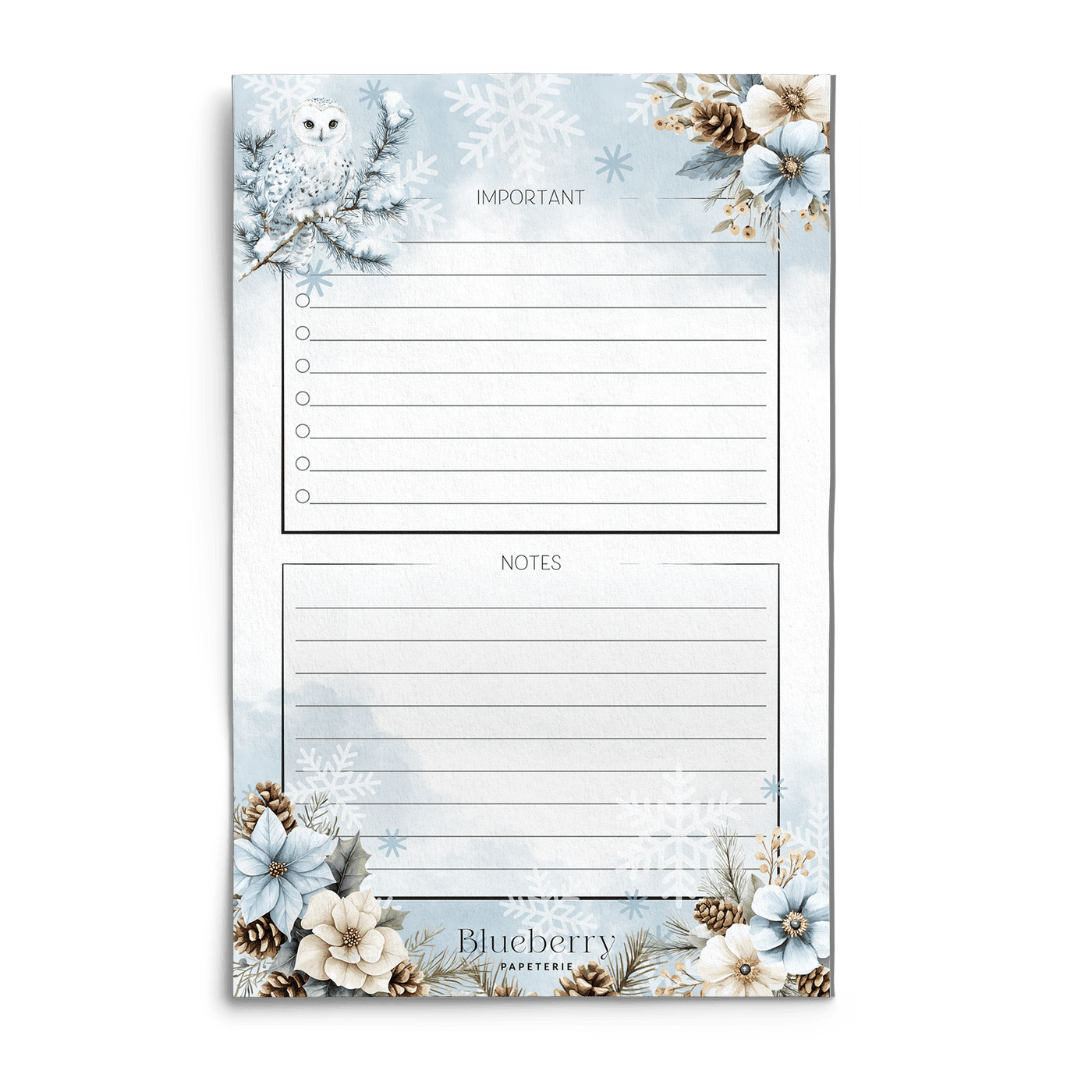 Ensemble thématique - Collection Fleurs de givre - Blueberry Papeterie