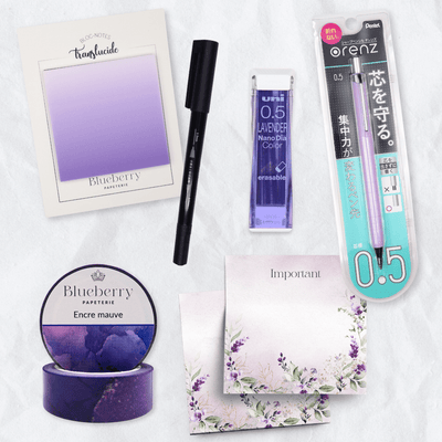 Ensemble thématique - Passion lavande - Blueberry Papeterie