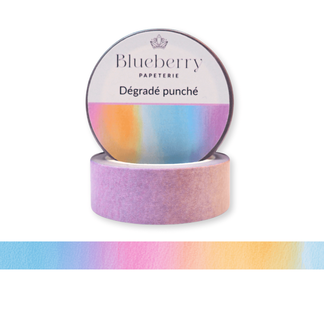 Ensemble Washi tape colorés - Blueberry Papeterie