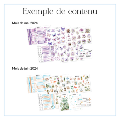 Monthly sticker subscription-french