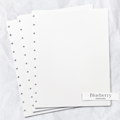 Recharge - 25 Feuilles vierges - Grand - Blueberry Papeterie