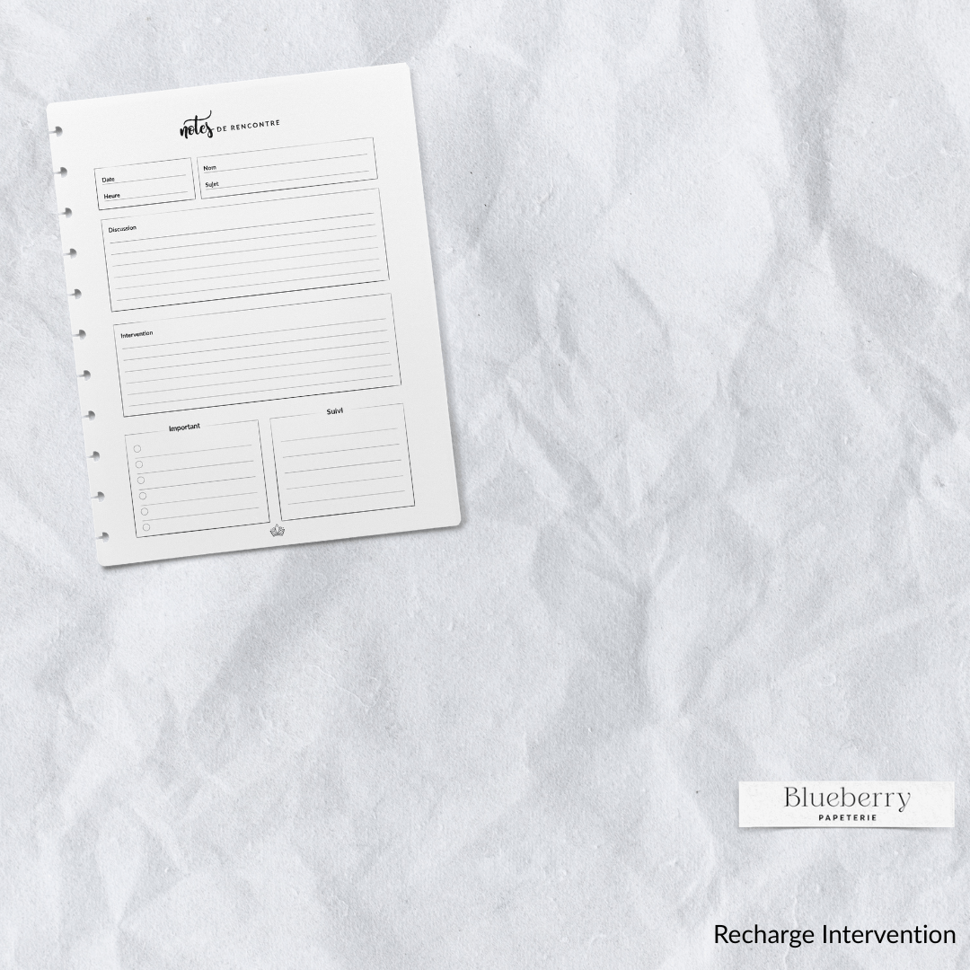 Recharge scolaire - Intervention - Blueberry Papeterie
