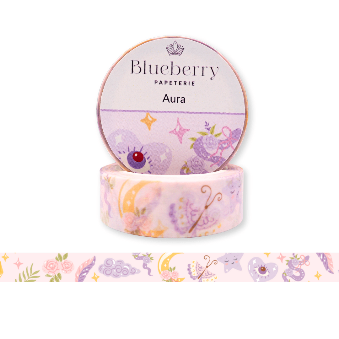 Ruban Washi Simply Gilded - Rose Avec Lumières De Noël Dorées (10mm) Neuf