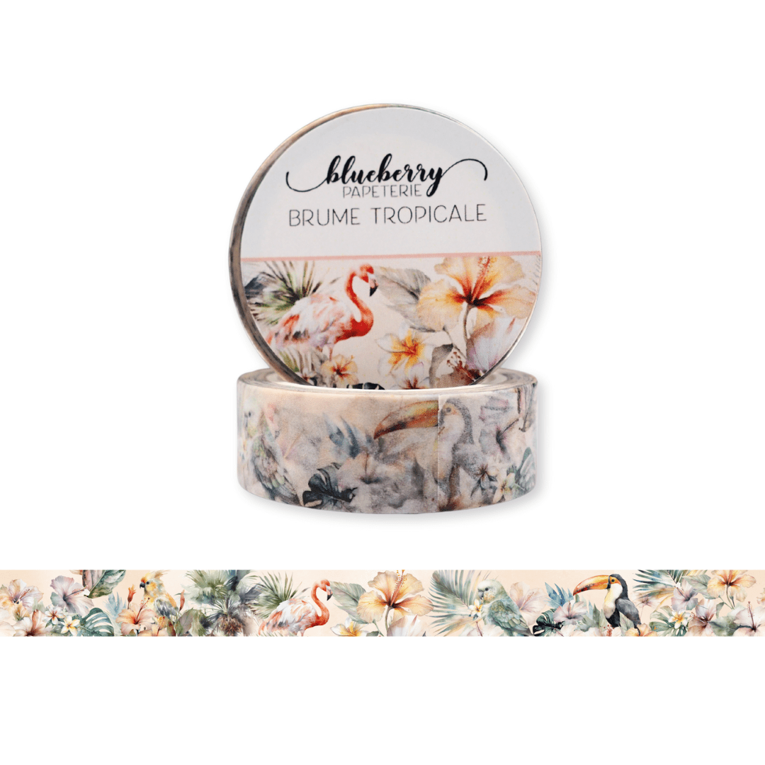 Ruban Washi - Brume tropicale - Blueberry Papeterie