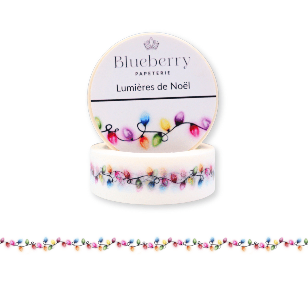 Ruban Washi - Lumières de Noël - Blueberry Papeterie