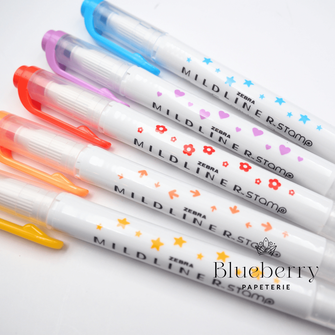 Surligneurs Mildliner Étampes - Blueberry Papeterie