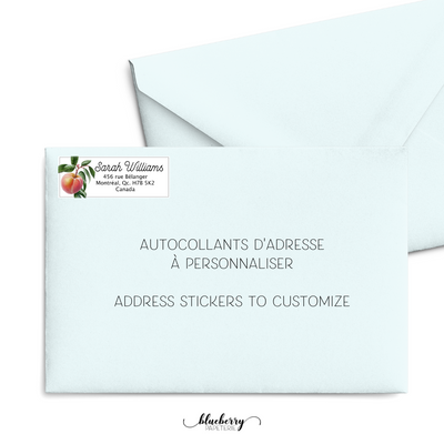 Address stickers for postal items