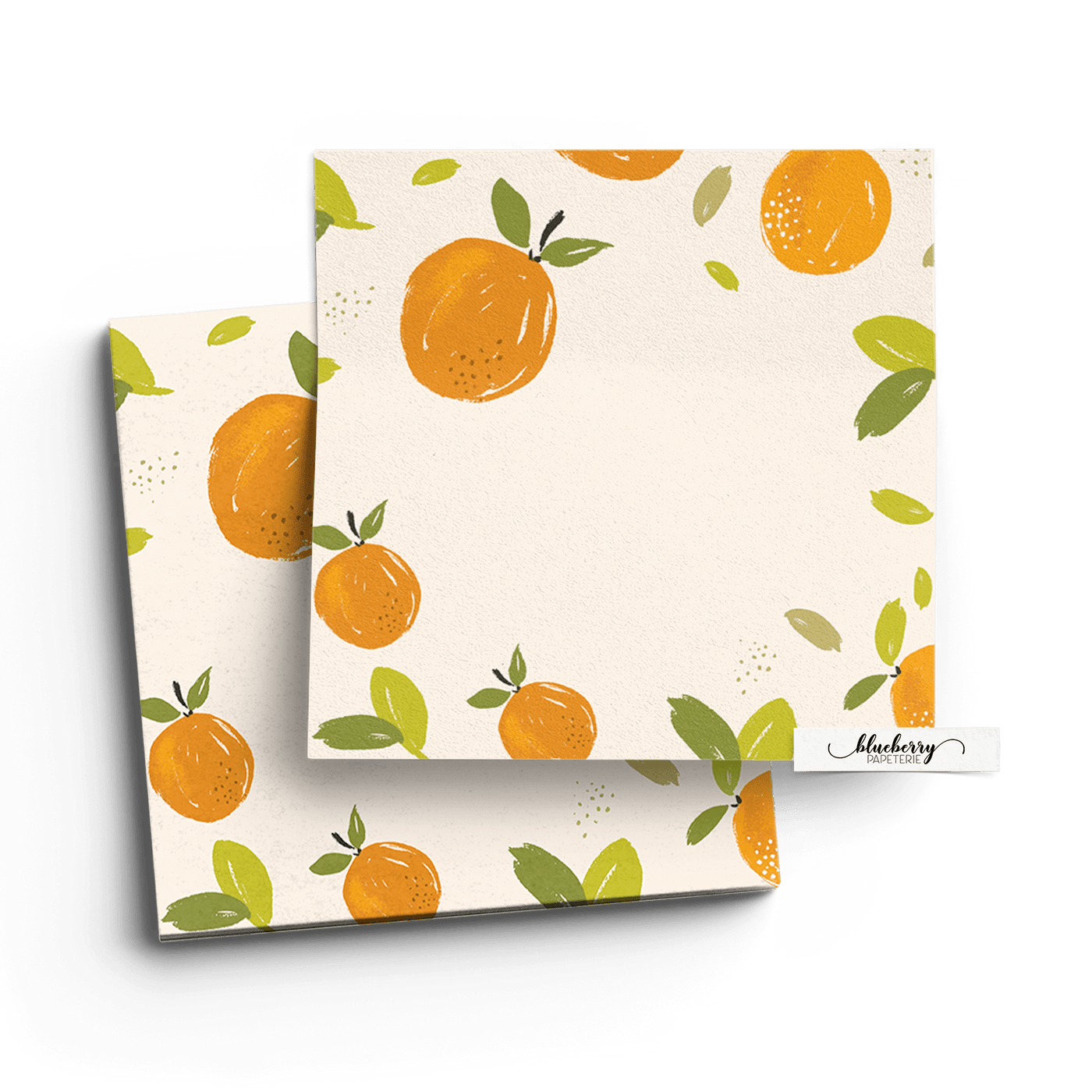 Bloc note autocollant - Orange - Blueberry Papeterie
