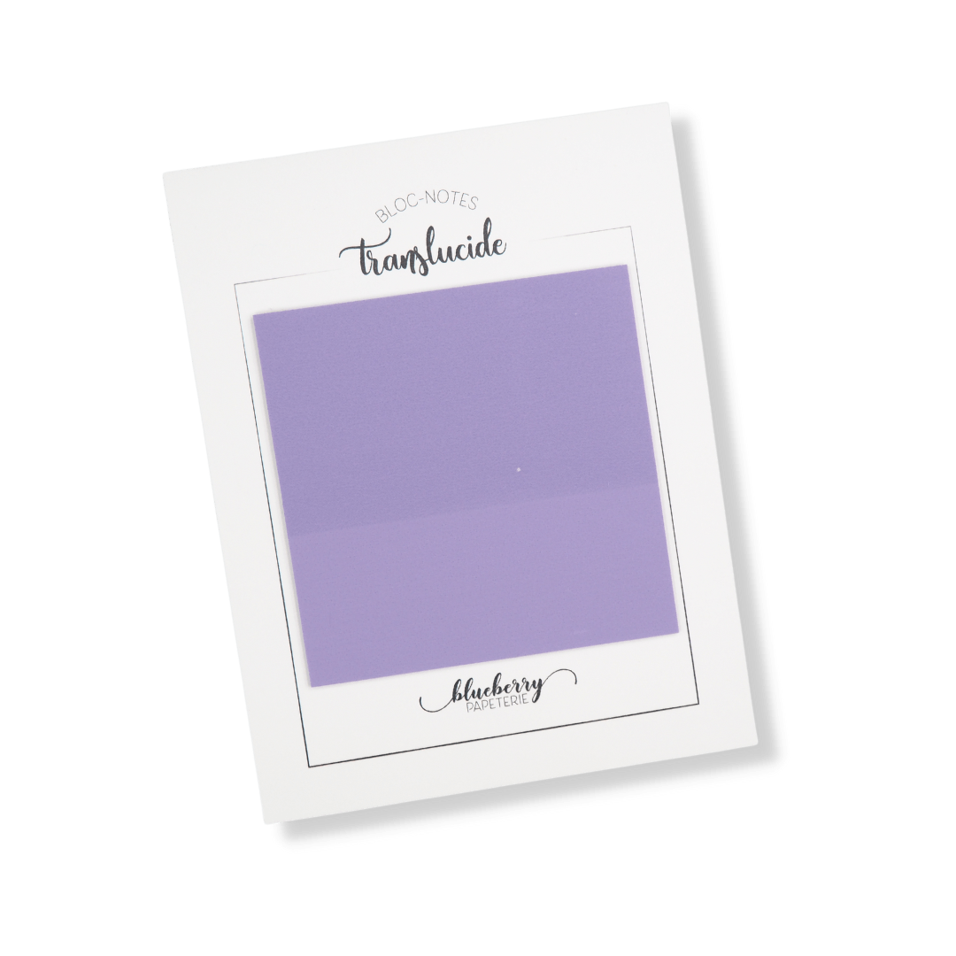 Bloc notes autocollant translucide - Améthyste - Blueberry Papeterie