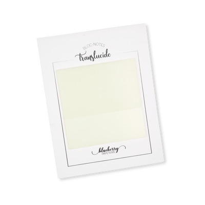 Bloc notes autocollant translucide- Blanc cassé - Blueberry Papeterie